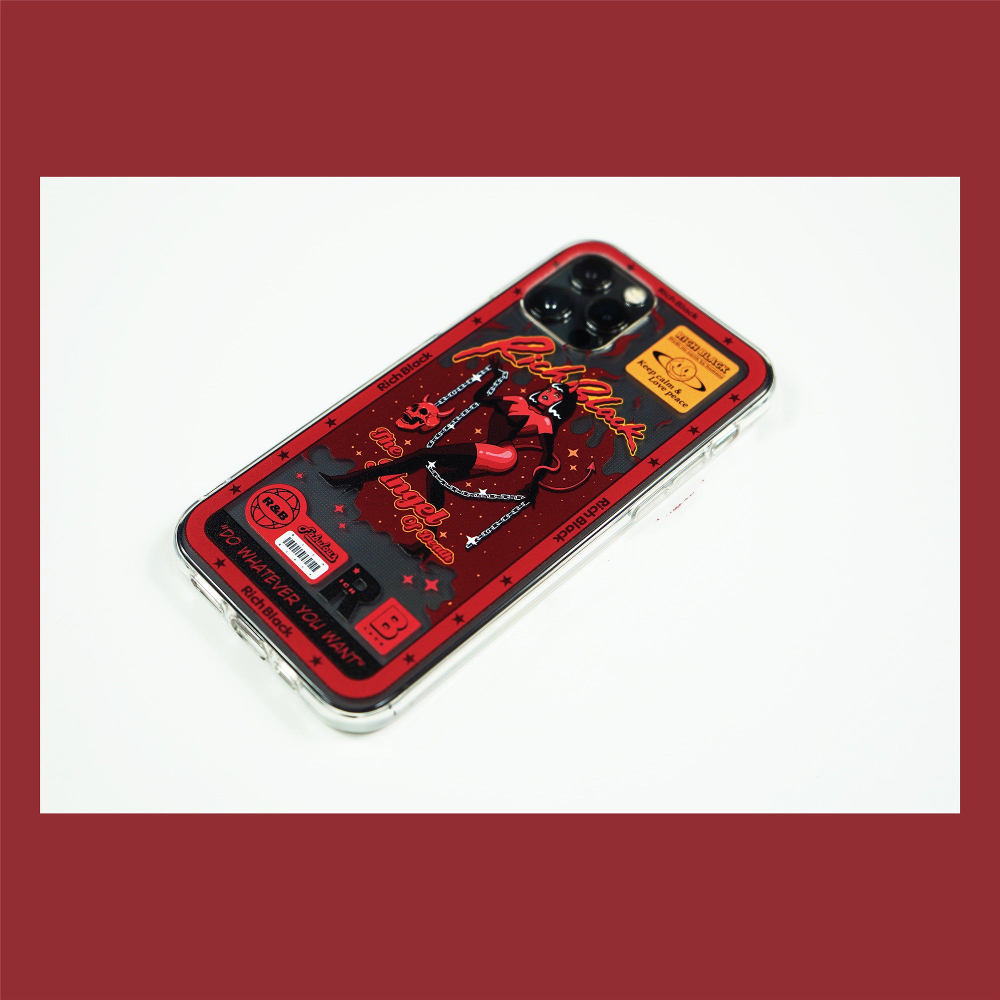 Skull Meteor Angel Transparent Phone Case Suitable For