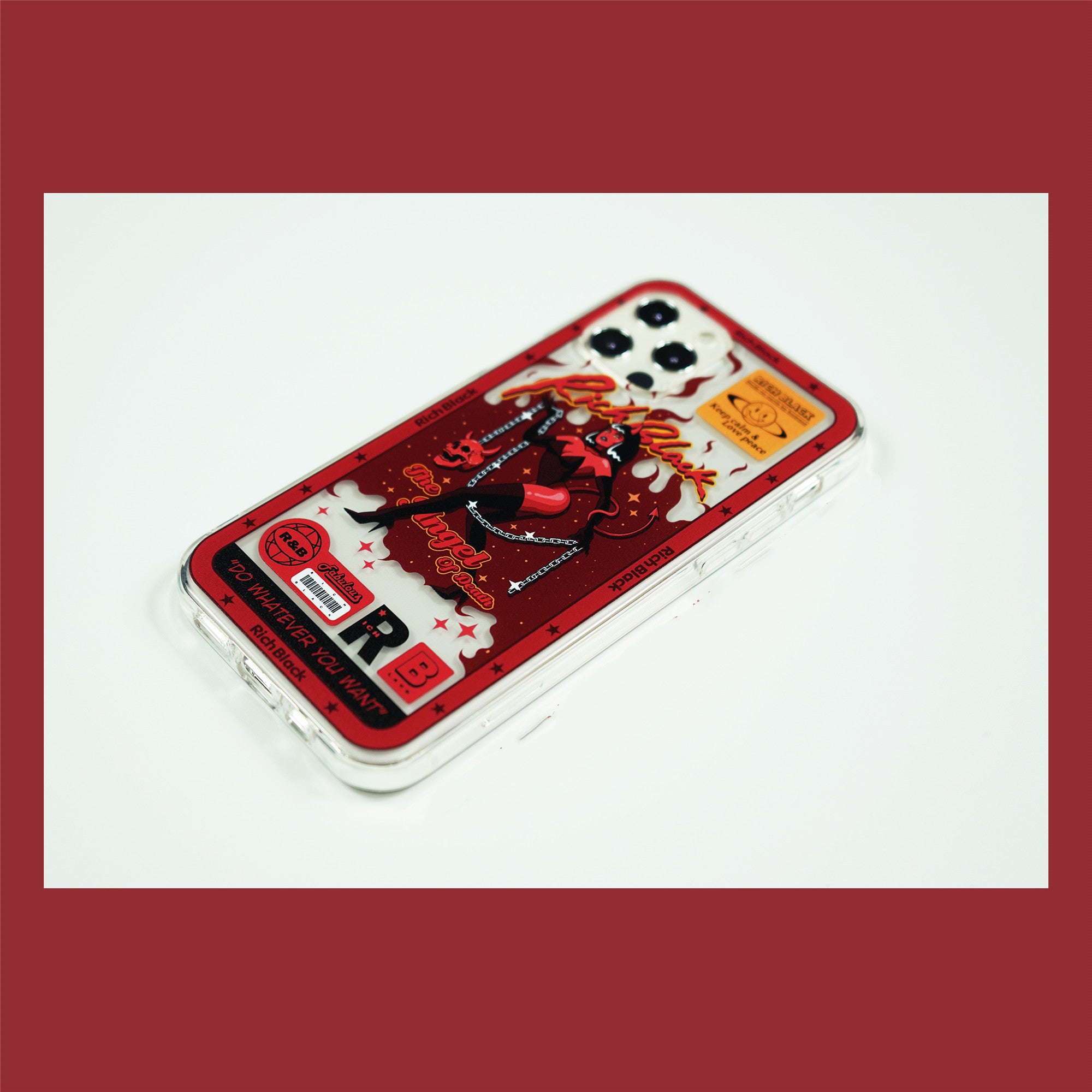 Skull Meteor Angel Transparent Phone Case Suitable For